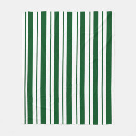 Grönt och Vita Candy cane Rand Fleecefilt