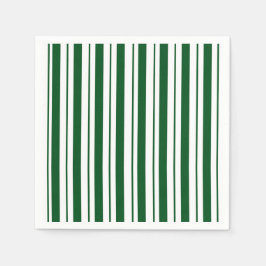 Grönt och Vita Candy cane Rand Pappersservett