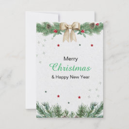 Grönt och Vita Modern God jul Inbjudningar