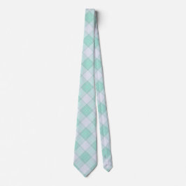 Grönt och Vita Play Neck Tie Slips