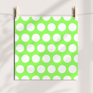 Grönt och Vita Polka dots Fototryck