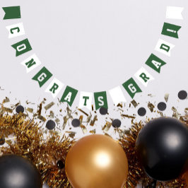 Grönt och Vita skolan Färg Studenten Vimplar