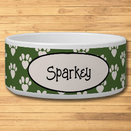 Grönt och vita Tassavtryck