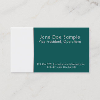 Grönt och vitbok för Résumé-nätverkskort Visitkort