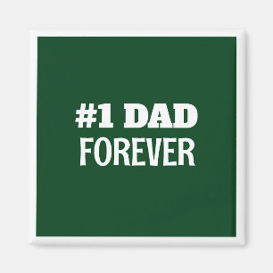 Grönt och vitbok nr 1 Pappa för Fars dag-gåva Magnet