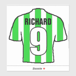 Grönt och vitfotboll på en klistermärken