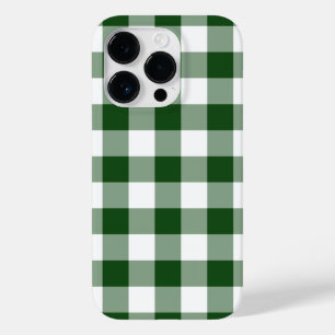 Grönt- och vitGingham mönstrar plusfodral för
