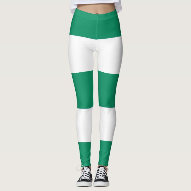 Grönt- och vitkantstift leggings (Framsida)