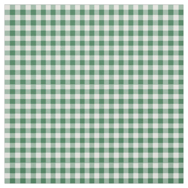 Grönt och vitkontroll Gingham Mönster Fabric Tyg (Provkarta)