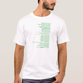 Grönt- och vitPolyglot Tee Shirt