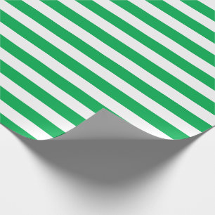 Grönt- och vitrandmönster presentpapper