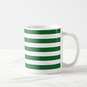 Grönt- och vitrandmugg kaffemugg