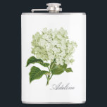 Grönt och vitt Hydrangea Flower med Namn Fickplunta<br><div class="desc">Söt och feminin, den här personligen har en dubbelsidig utskrift med en vattenblomning av en grönt med samma färgad och en enkel redigering av namn i ett förhöjt skript. Ge ger som brudens sida genom att personifiera med varje dam namn eller som en gåva till briden vid hennes bachelorette firande...</div>