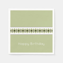 Grönt och vitt pappersservett