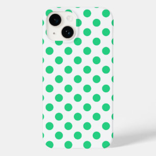 Grönt och vitt polka dots