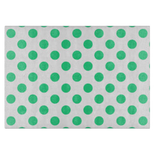 Grönt och vitt polka dots