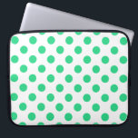 Grönt och vitt polka dots laptop sleeve<br><div class="desc">Grönt och vitt polka dots</div>