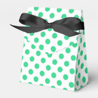 Grönt och vitt polka dots