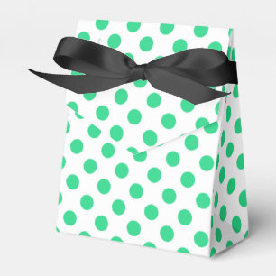Grönt och vitt polka dots presentaskar