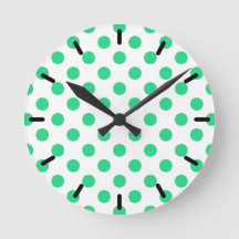 Grönt och vitt polka dots