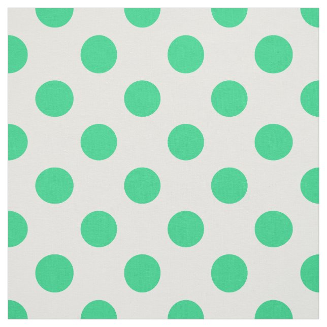 Grönt och vitt polka dots tyg (Provkarta)