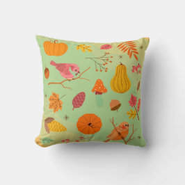 Grönt och vitt vackert dekorativ kudde