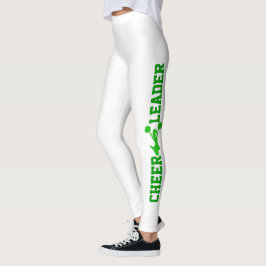 Grönt- och White Cheerwriter Leggings