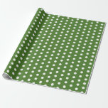 Grönt och White Polka Dot Party Presentpapper<br><div class="desc">Papper för omslagning av grönt och vit polka Dot Party</div>