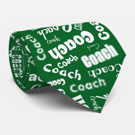 Grönt och White Team Coach Tack Gift Namn Art Slips