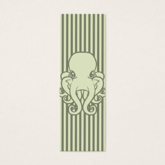 Grönt Octopus Bookmark Litet Visitkort