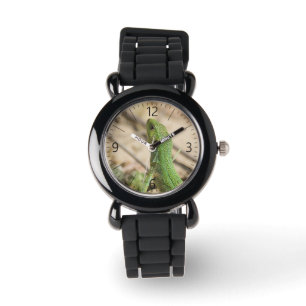 Grönt ödla armbandsur