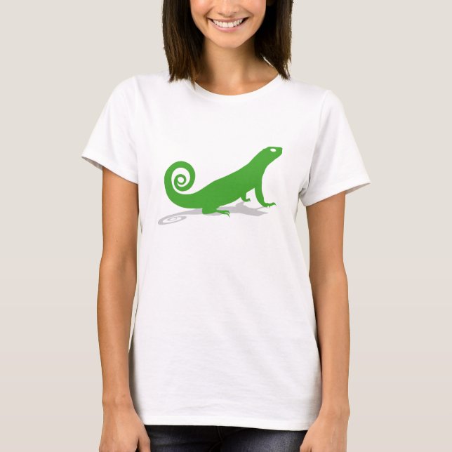 Grönt ödla t shirt (Framsida)