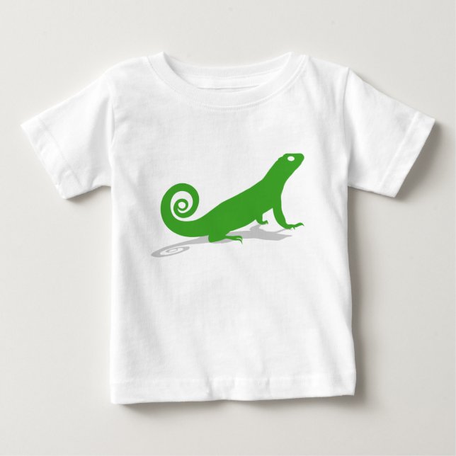 Grönt ödla t-shirt (Framsida)
