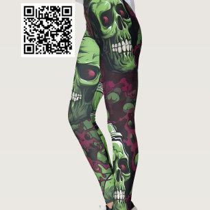 Grönt Odöda Zombie Leggings