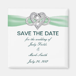 Grönt Ofinity Heart Spara datum magneter