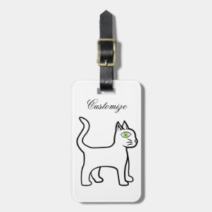 Grönt-öga Cat Thunder_Cove Bagagebricka