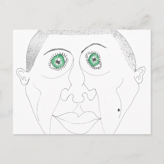 Grönt Öga Helg Vykort (Framsida)