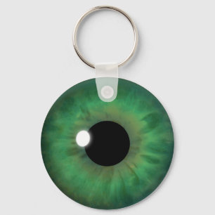 Grönt Öga Iris Eyeball Coola Anpassningsbar Rund Nyckelring