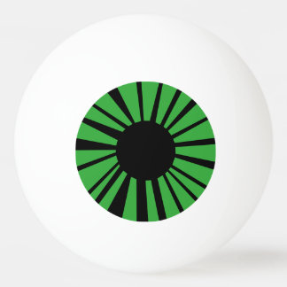 Grönt Öga med Black Pupil på White Eyeball Pingisboll