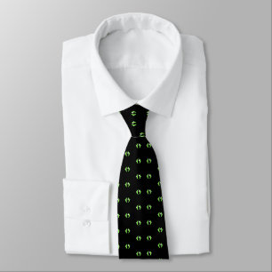 Grönt Öga Mönster Neck Tie Slips