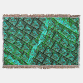 "Grönt ögon i rutnät", skrapad och suddig Filt