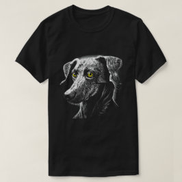 Grönt Ögon Scratchboard Mutt T-Shirt