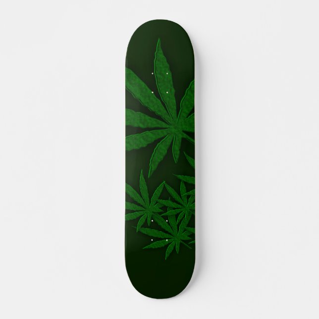 Grönt Ogräs Skateboard Bräda 20,5 Cm (Framsida)