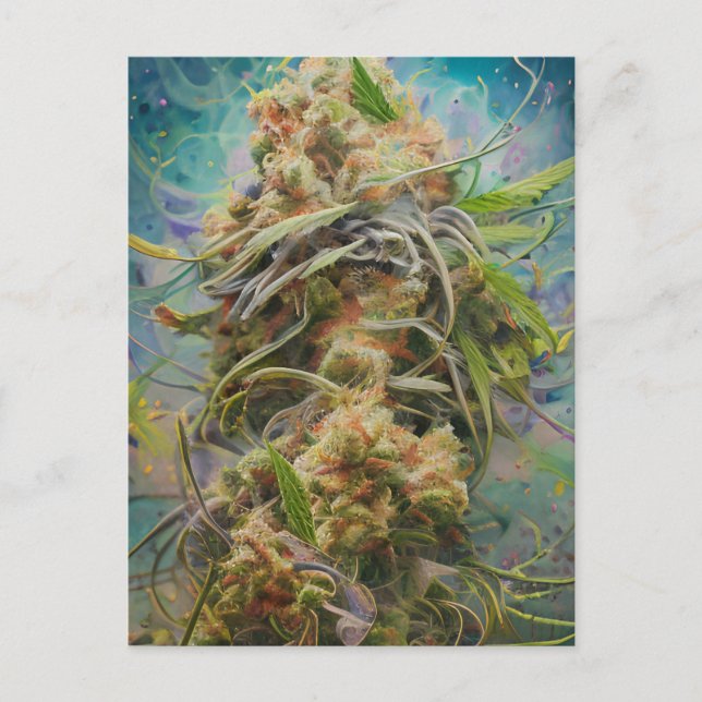 Grönt Ogräs Vykort (Framsida)