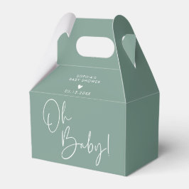 Grönt Oh Baby Modern Boho Baby Shower Presentaskar