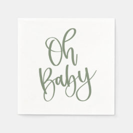 Grönt Oh Baby Papper Napkins Pappersservett
