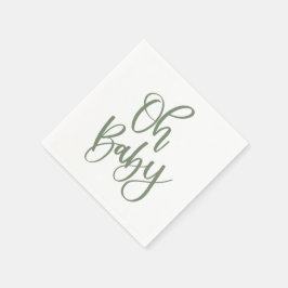 Grönt Oh Baby Papper Napkins Pappersservett