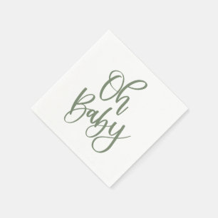 Grönt Oh Baby Papper Napkins Pappersservett