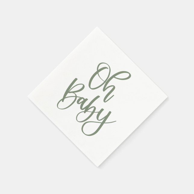 Grönt Oh Baby Papper Napkins Pappersservett (Hörn)