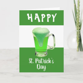Grönt öl Glad St. Patricks dag Helgkort